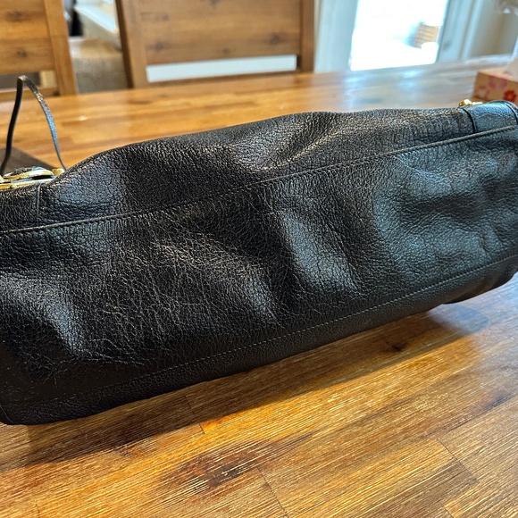 Balenciaga City Classic Metallic Edge Bag Medium Leather Black Gold Hardware - Picture 7 of 12